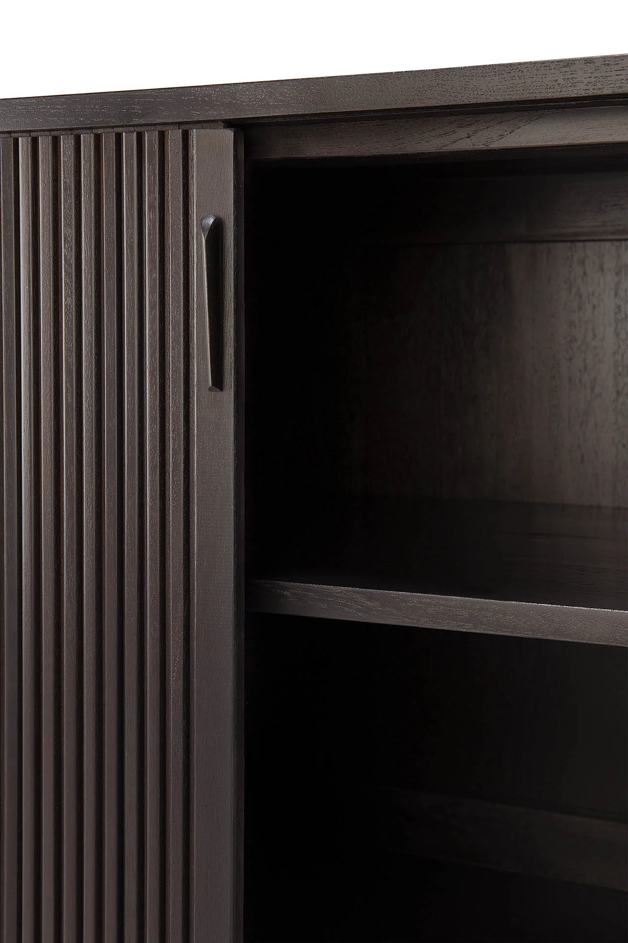 Roller Max Sideboard - lackiertes Teak - off black - 2 Schiebetüren - 168 x 45 x 80 cm - Image 6