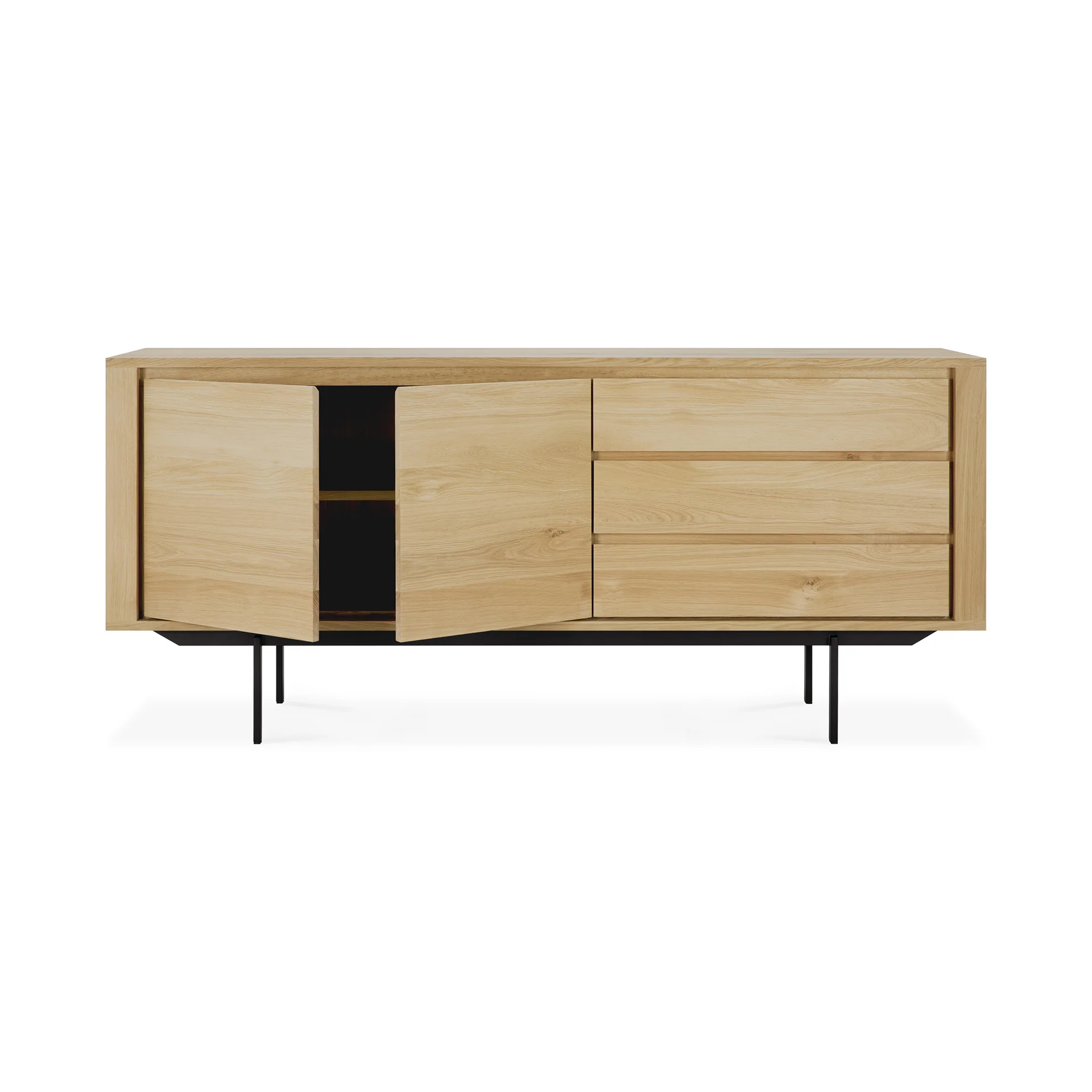 Shadow Sideboard - Eiche - 2 Türen - 3 Schubladen - 180 x 45 x 80 cm - Image 2
