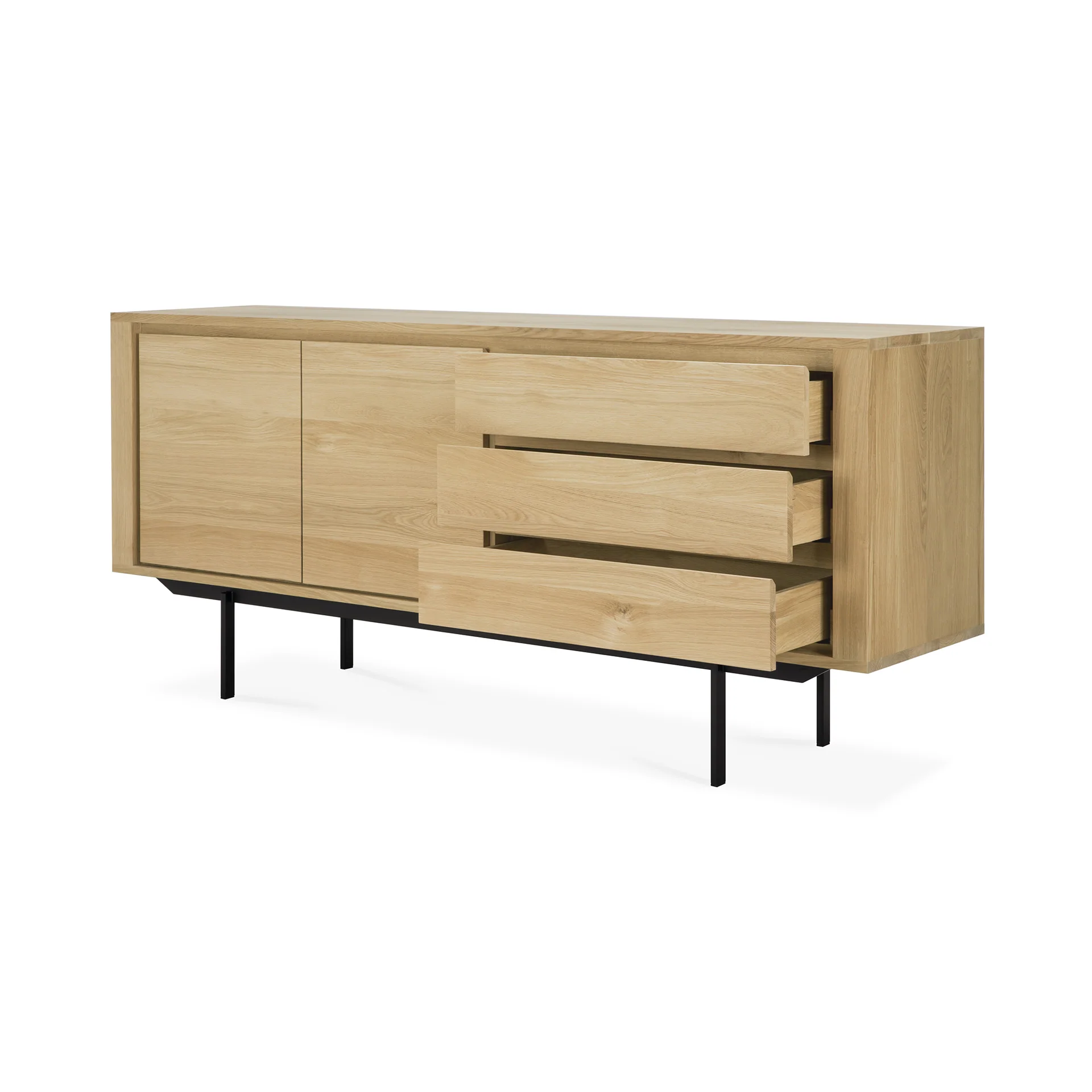 Shadow Sideboard - Eiche - 2 Türen - 3 Schubladen - 180 x 45 x 80 cm - Image 5
