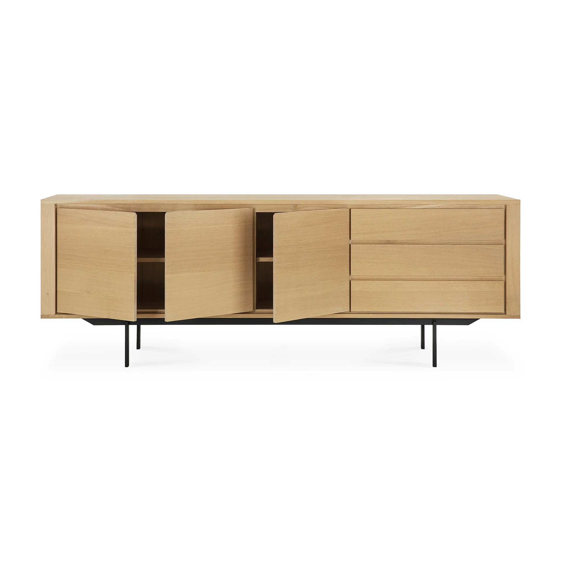 Shadow Sideboard - Eiche - 3 Türen - 3 Schubladen - 224 x 45 x 80 cm - Image 2