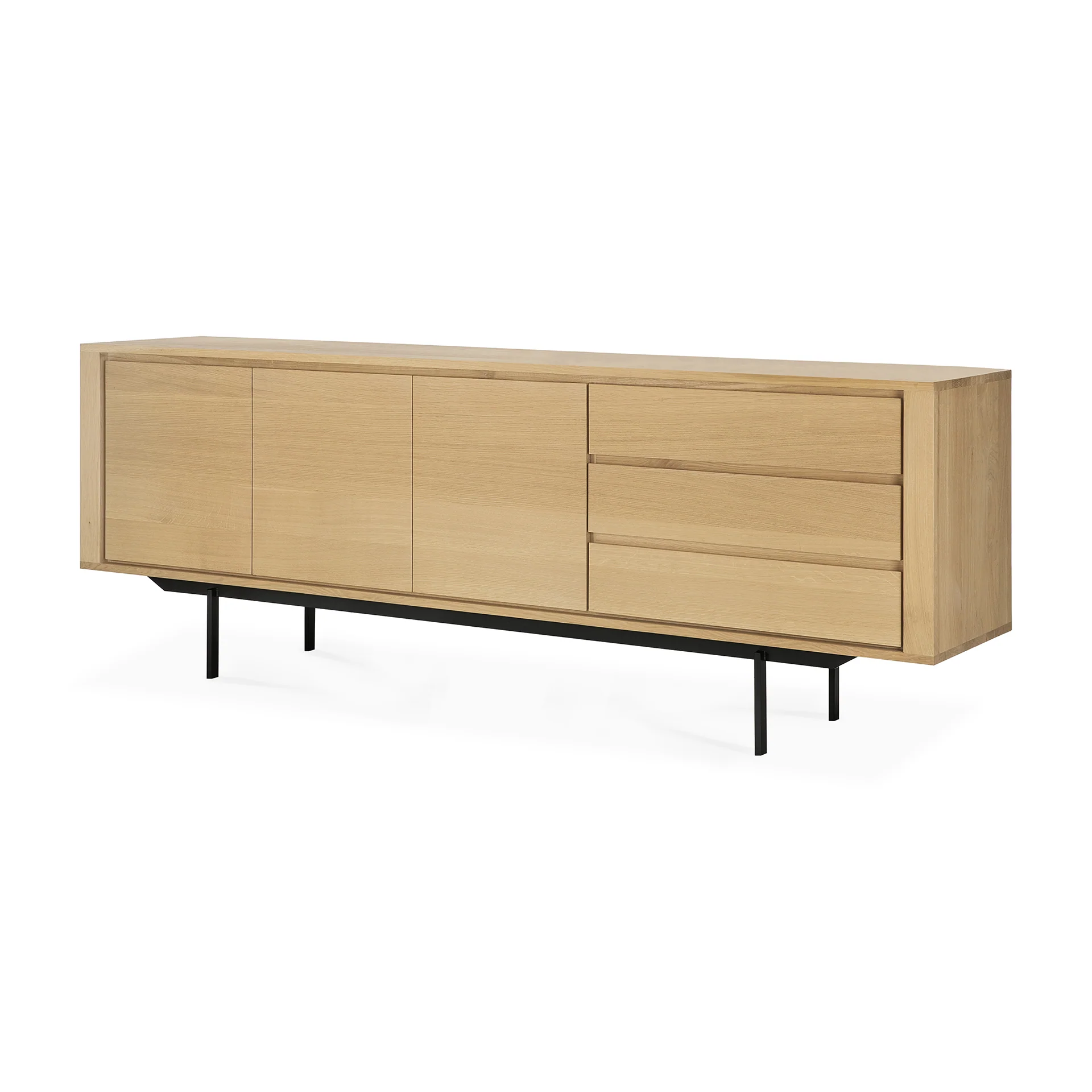 Shadow Sideboard - Eiche - 3 Türen - 3 Schubladen - 224 x 45 x 80 cm - Image 3