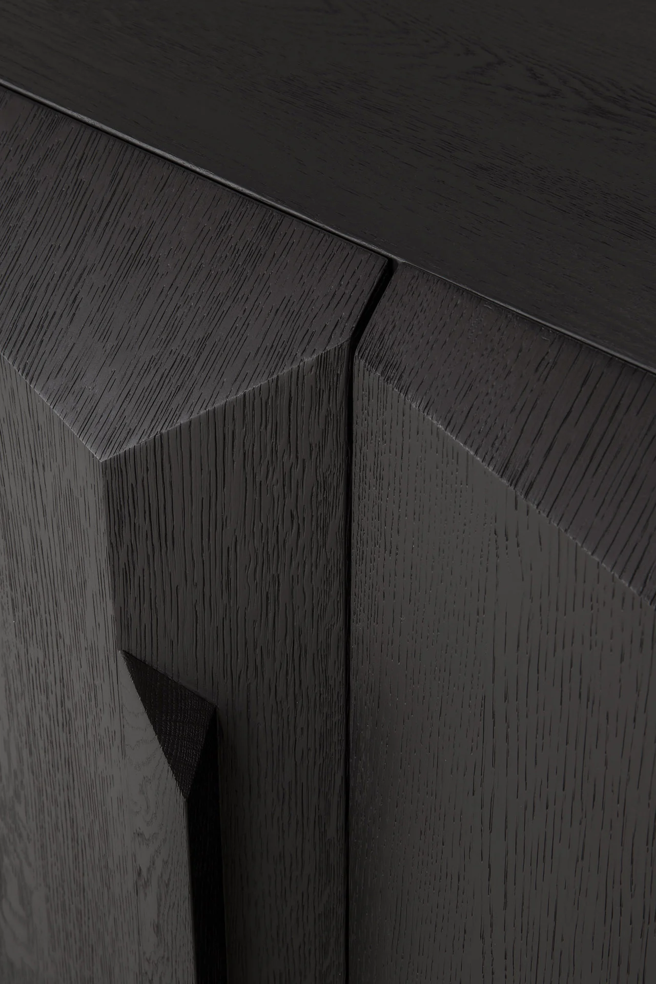 Stairs Sideboard - lackierte Eiche - schwarz - 4 Türen - 200 x 46 x 80 cm - Image 7