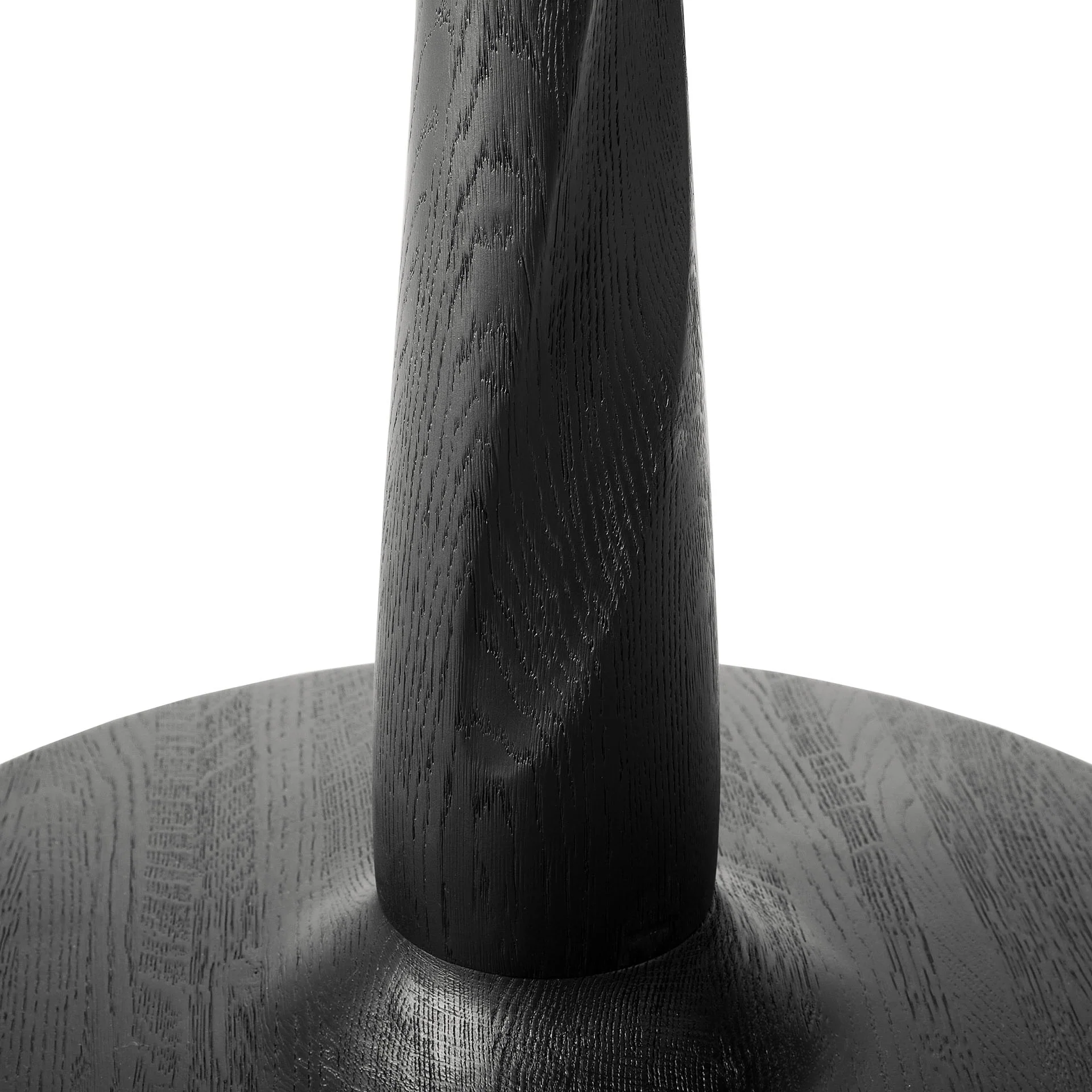 Torsion Esstisch - lackierte Eiche - schwarz - rund - 70 x 70 x 76 cm - Image 2