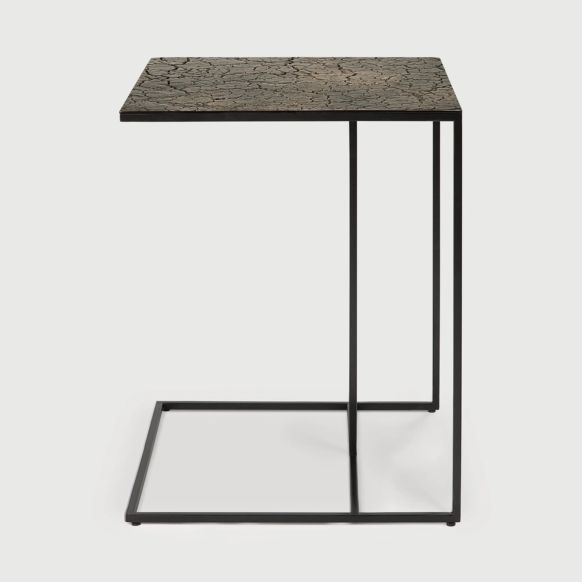 Triptic Beistelltisch - Mineralien - Whisky - Lava - rechteckig - 45 x 40 x 51 cm