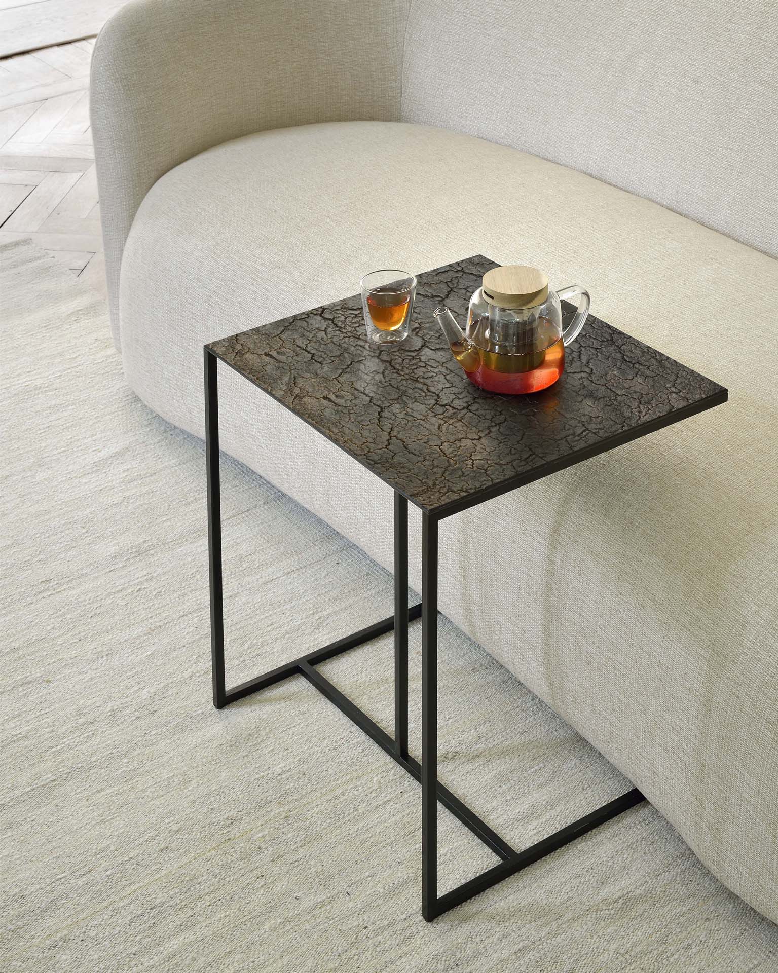 Triptic Beistelltisch - Mineralien - Whisky - Lava - rechteckig - 45 x 40 x 51 cm - Image 2