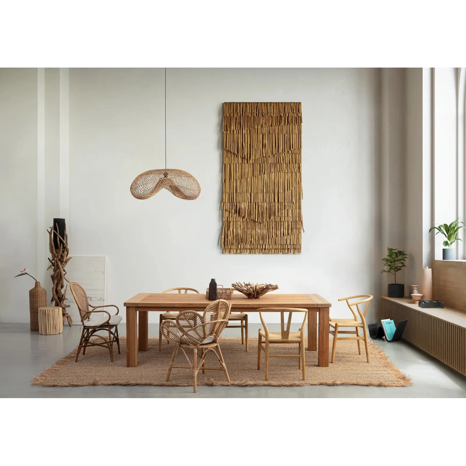 Flores Natur Stuhl mit Armlehnen mit Kissen - Image 3