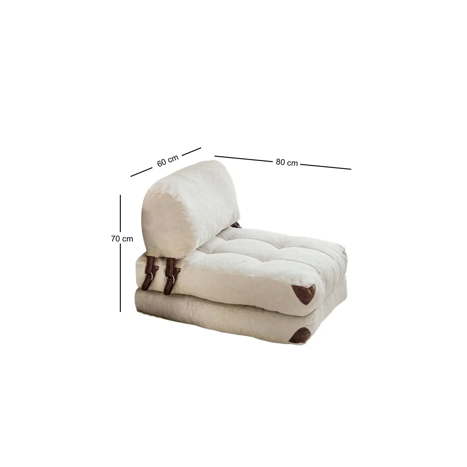 Fold 1-Sitzer Schlafsofa, 80x70 cm - Image 6
