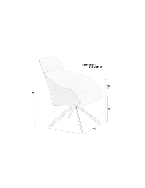 Frie Lounge Sessel 71x71x86 cm - Image 4