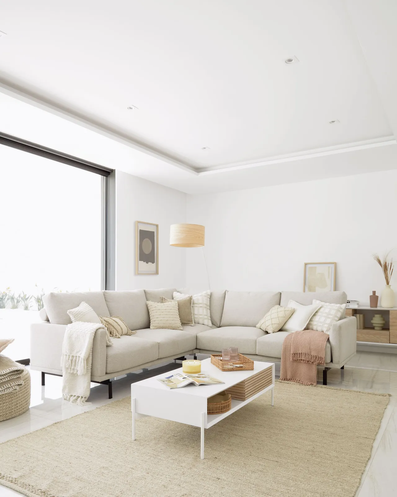 Galene 4-Sitzer Ecksofa beige 267 x 267 cm FSC Mix Credit - Image 2