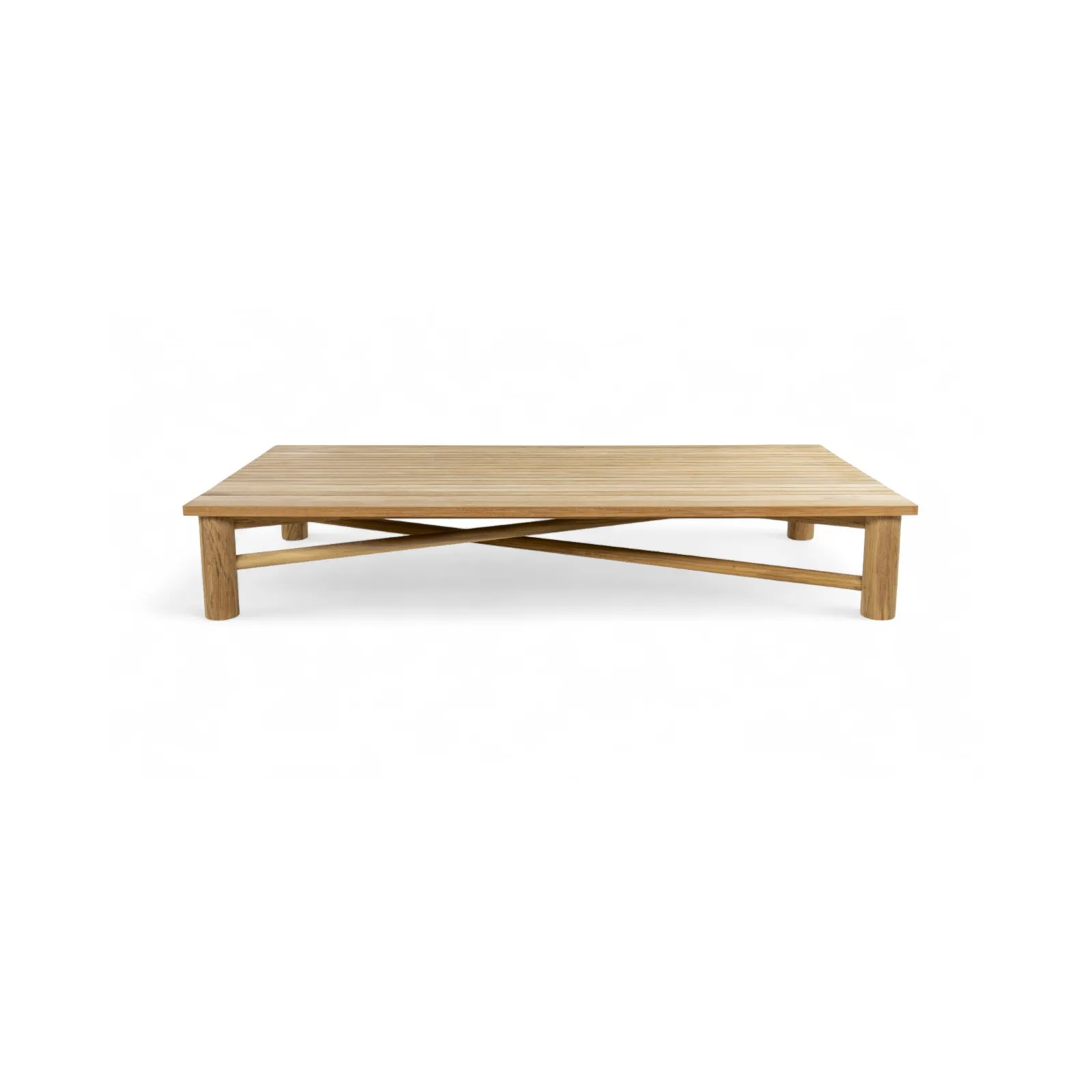 Garten Couchtisch Camogli aus Teakholz in Natur, 180×90×30 cm