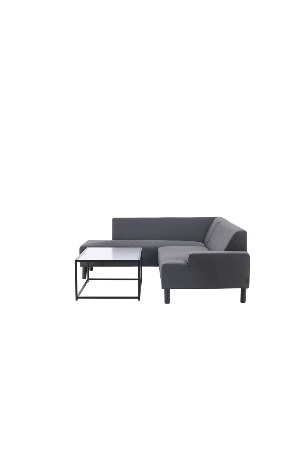 Garten Ecksofa-Set Mecka aus Acryl und Aluminium in Dunkelgrau - Image 10