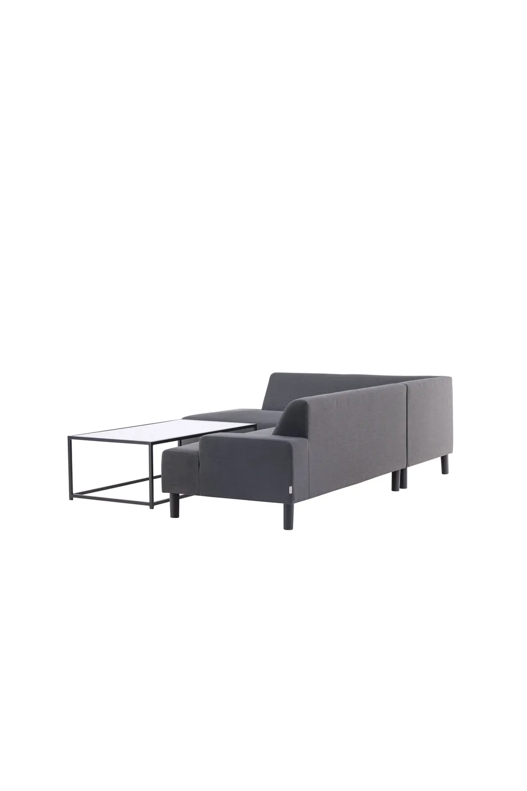 Garten Ecksofa-Set Mecka aus Acryl und Aluminium in Dunkelgrau - Image 11