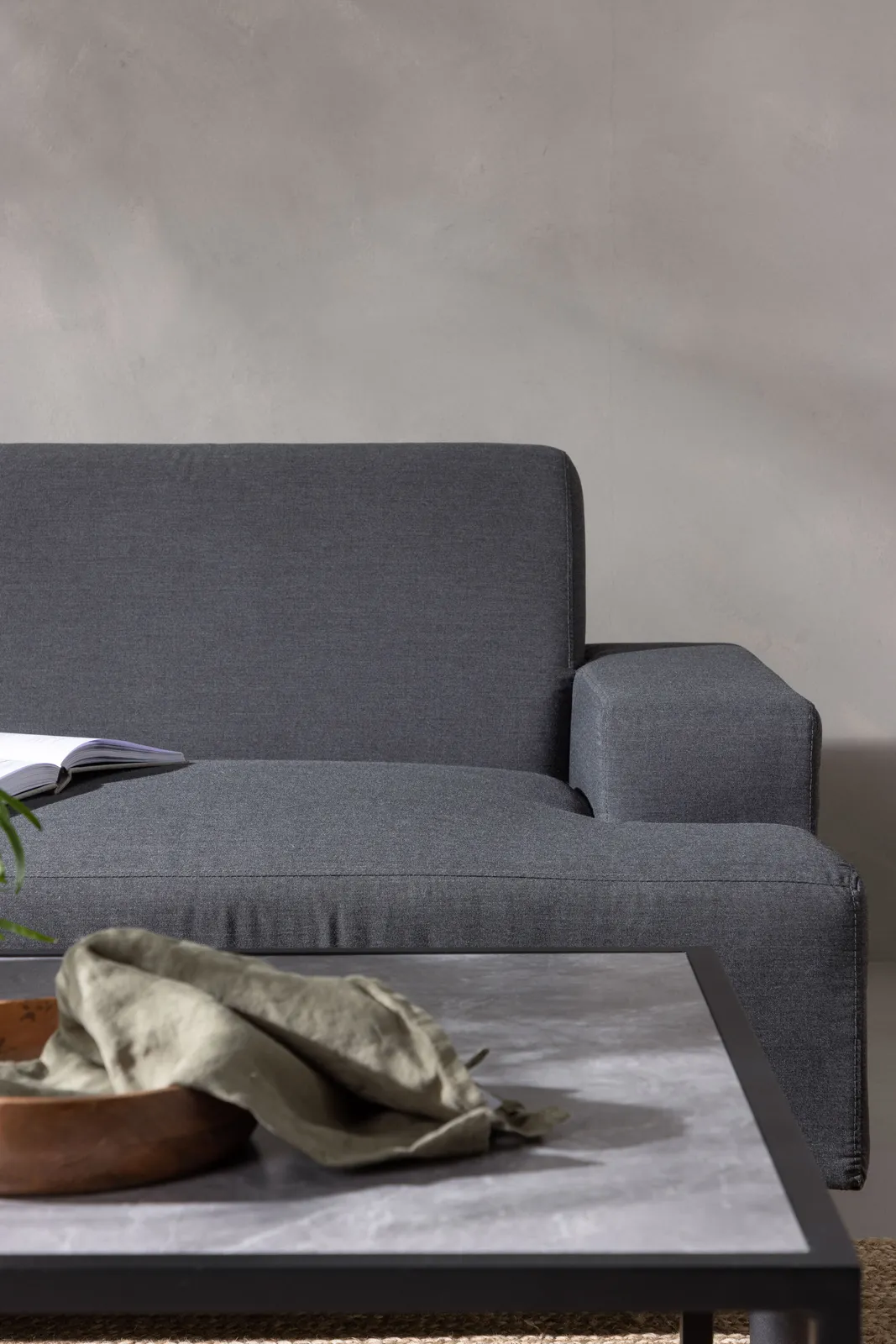 Garten Ecksofa-Set Mecka aus Acryl und Aluminium in Dunkelgrau - Image 5