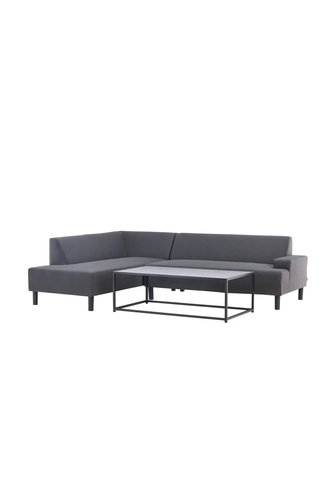 Garten Ecksofa-Set Mecka aus Acryl und Aluminium in Dunkelgrau - Image 8