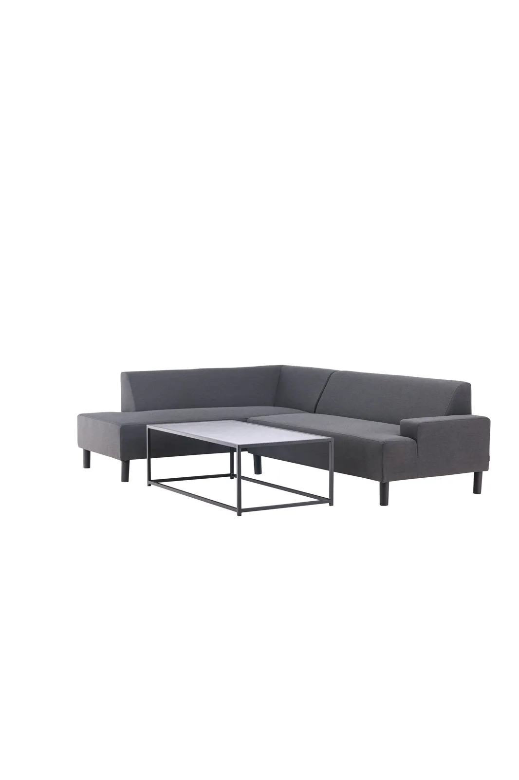 Garten Ecksofa-Set Mecka aus Acryl und Aluminium in Dunkelgrau - Image 9