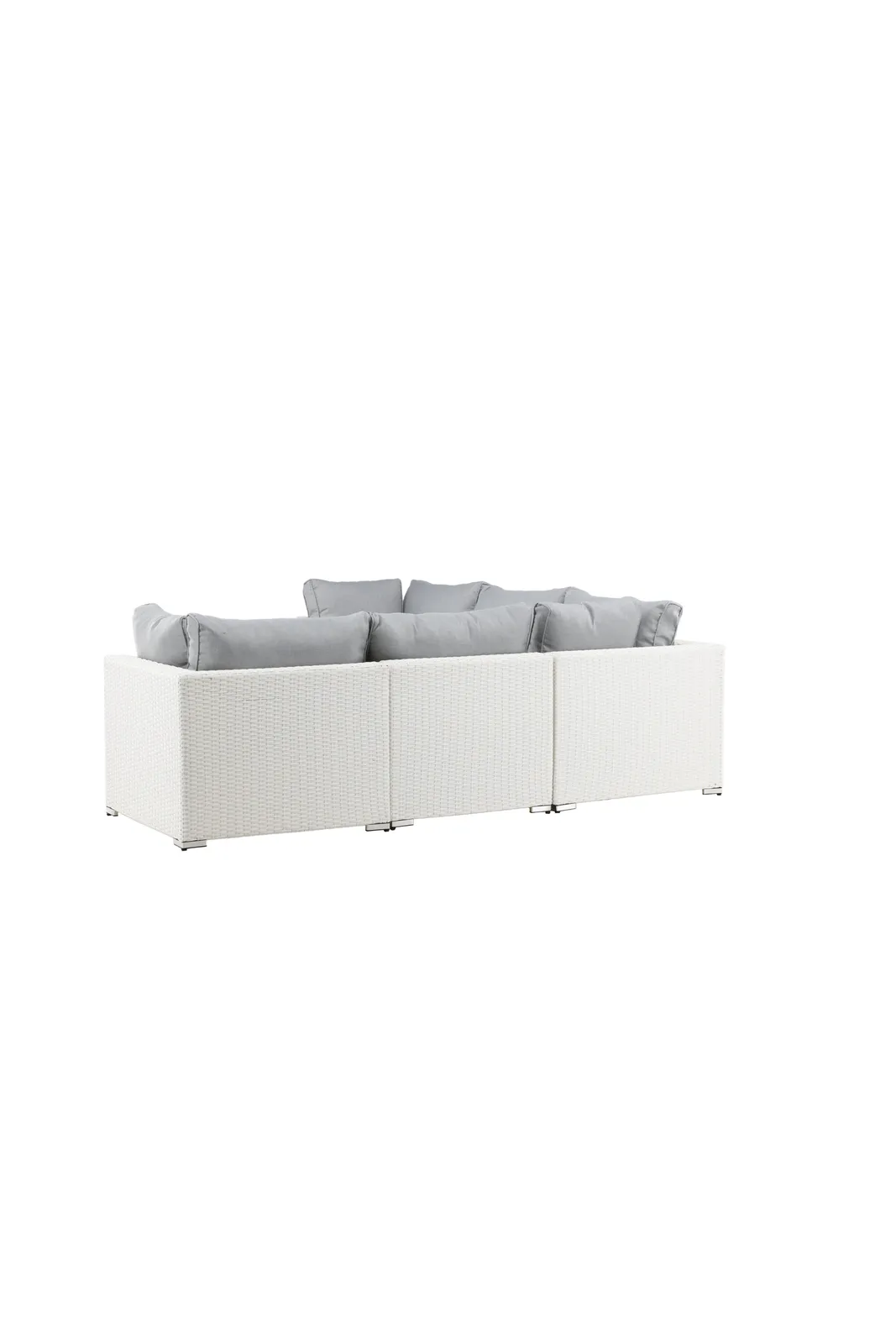 Garten Lounge-Set Amazon aus Geflecht und Glas in Weiss/Grau - Image 10