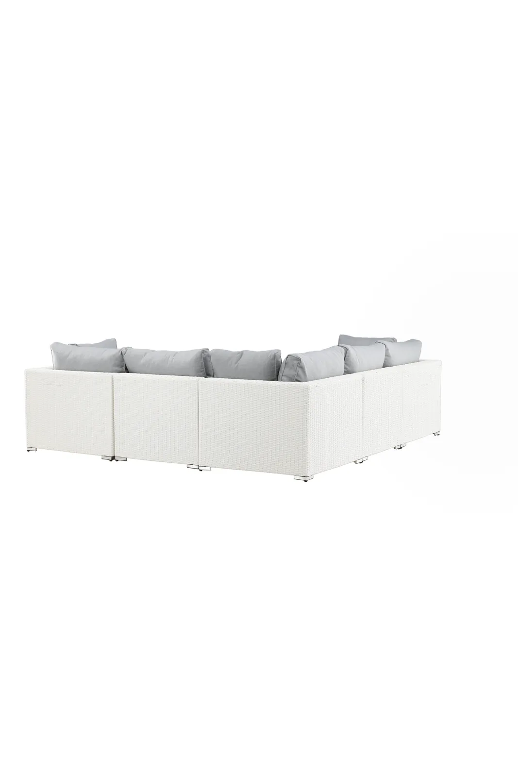Garten Lounge-Set Amazon aus Geflecht und Glas in Weiss/Grau - Image 12