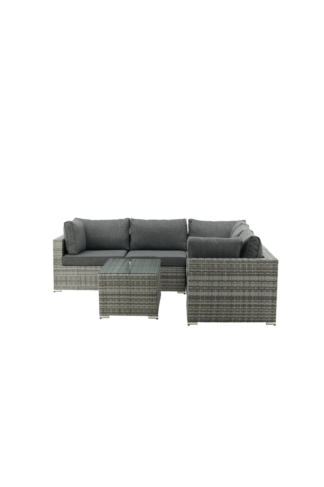 Garten Lounge-Set Amazon aus Wicker und Aluminium in Grau - Image 3