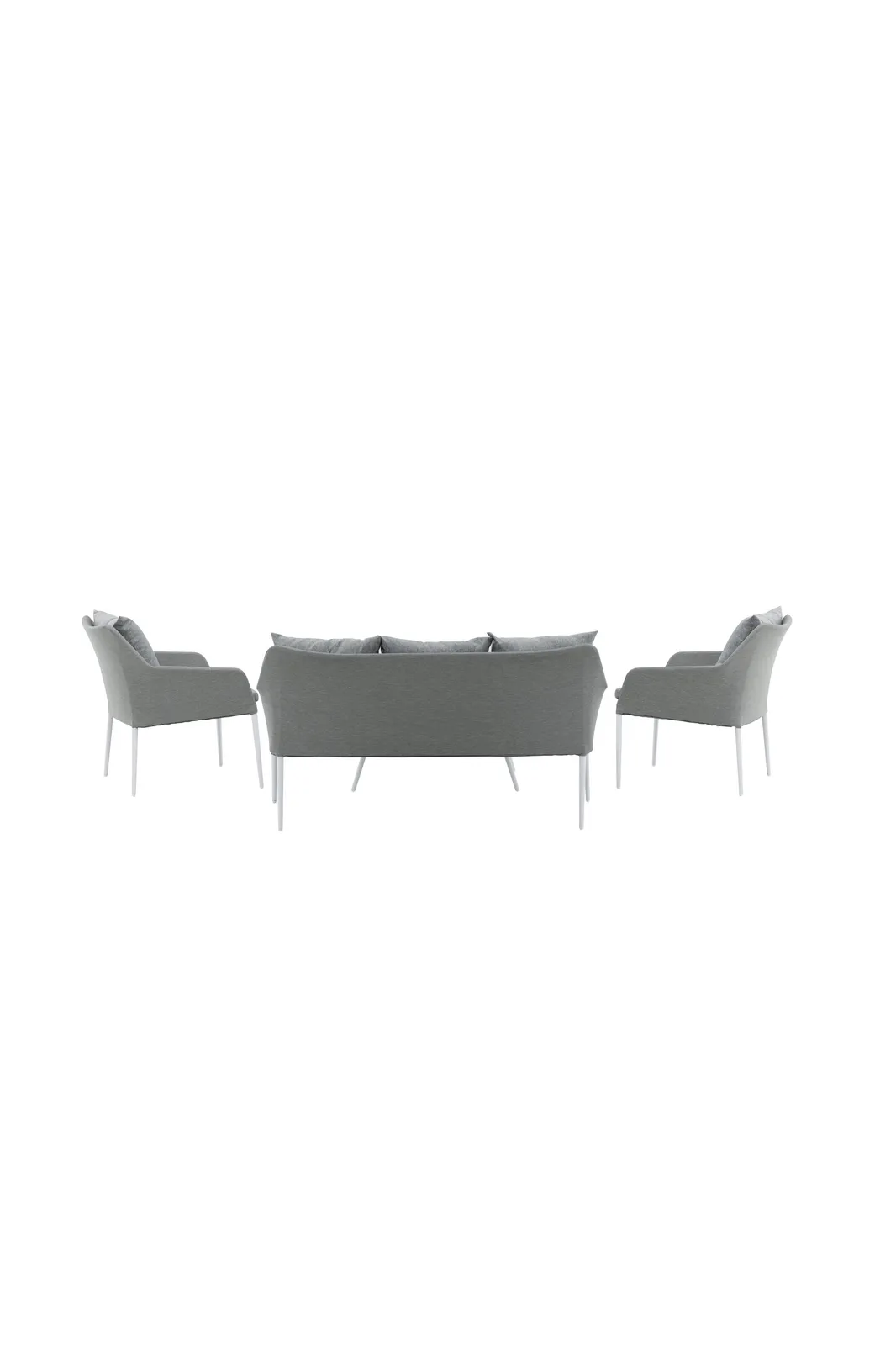 Garten Lounge-Set Spoga aus Aluminium, Polyester und Glas in Grau und Weiss - Image 12