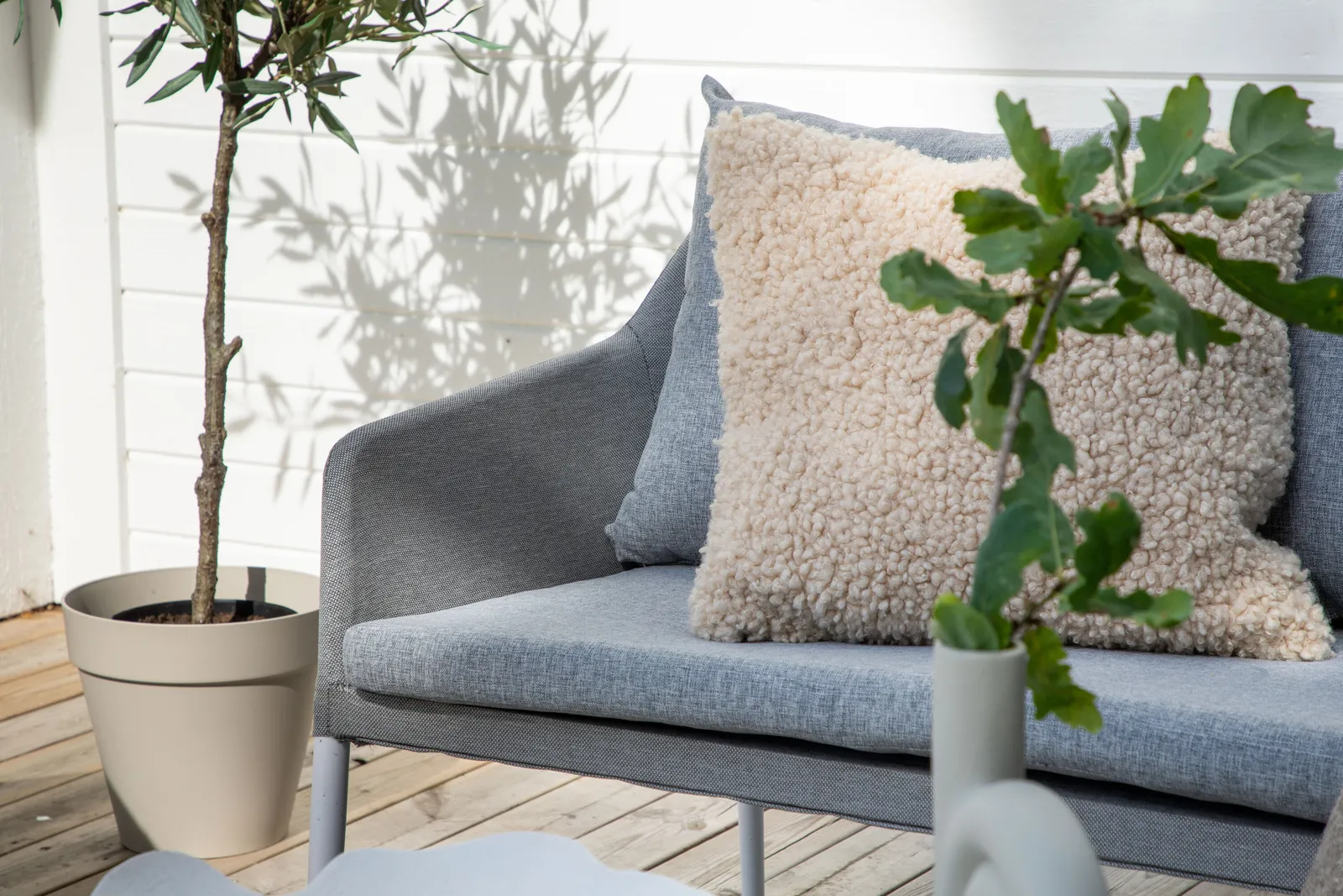 Garten Lounge-Set Spoga aus Aluminium, Polyester und Glas in Grau und Weiss - Image 5