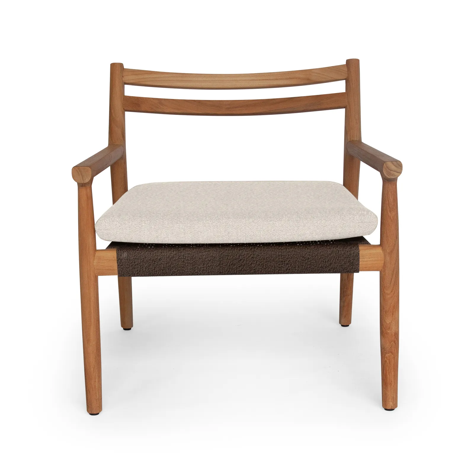 Garten Sessel Florence aus Natur-Teak und Seil in Natur, 75×73×70 cm - Image 7