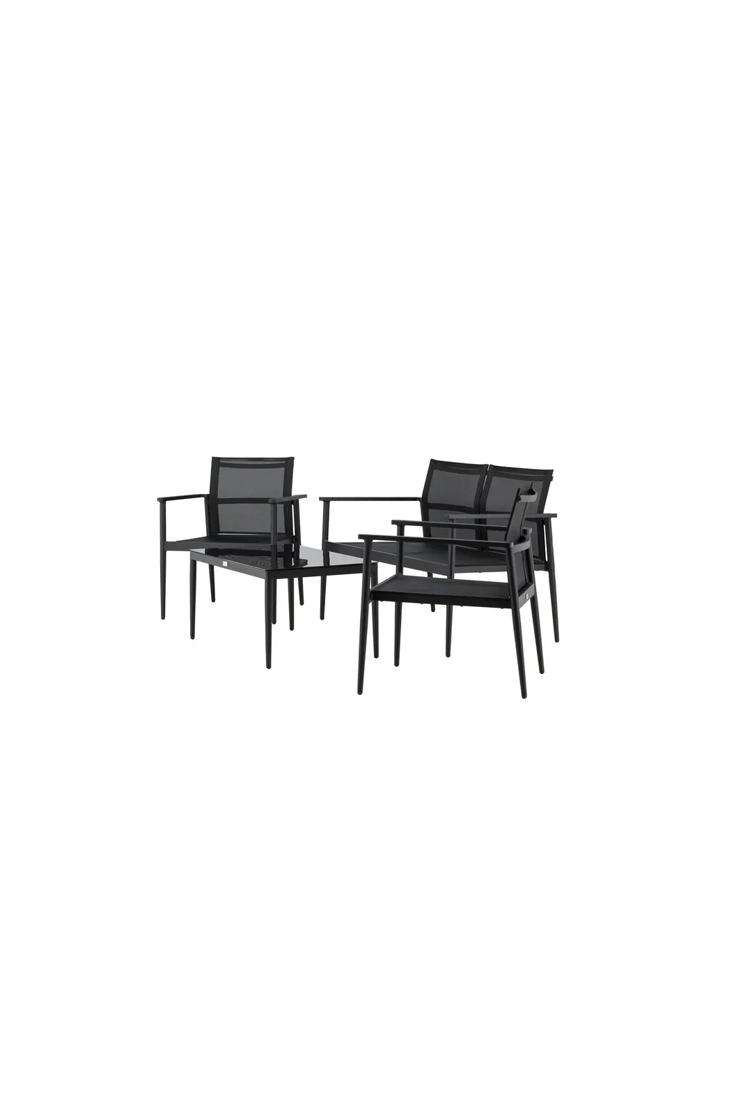Garten Set Break aus Aluminium und Textilene in Schwarz - Image 8