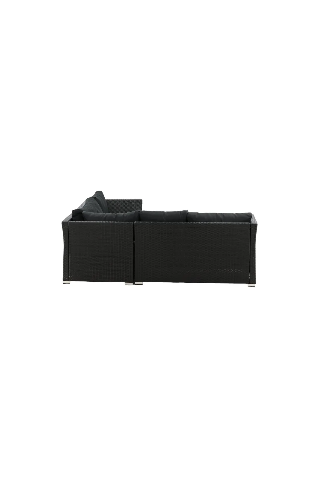 Garten Set Haiti aus schwarzem Geflecht mit schwarzen Polyesterkissen - Image 10