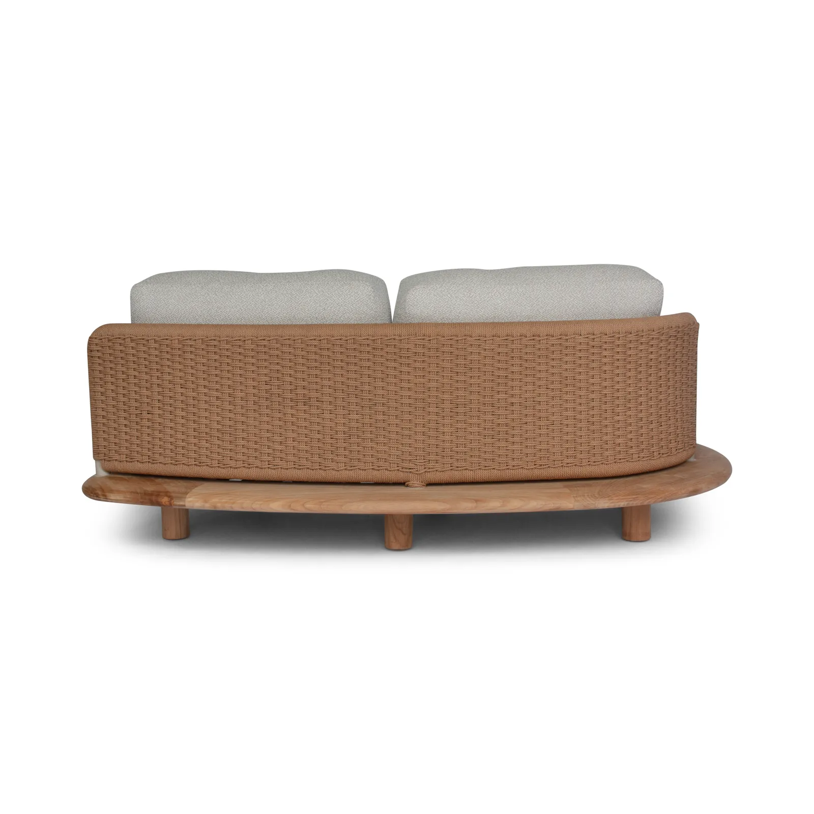 Garten Sofa Orosei, Rechte Seite, aus Naturteak und Seil in Natur, 115×187×63 cm - Image 10