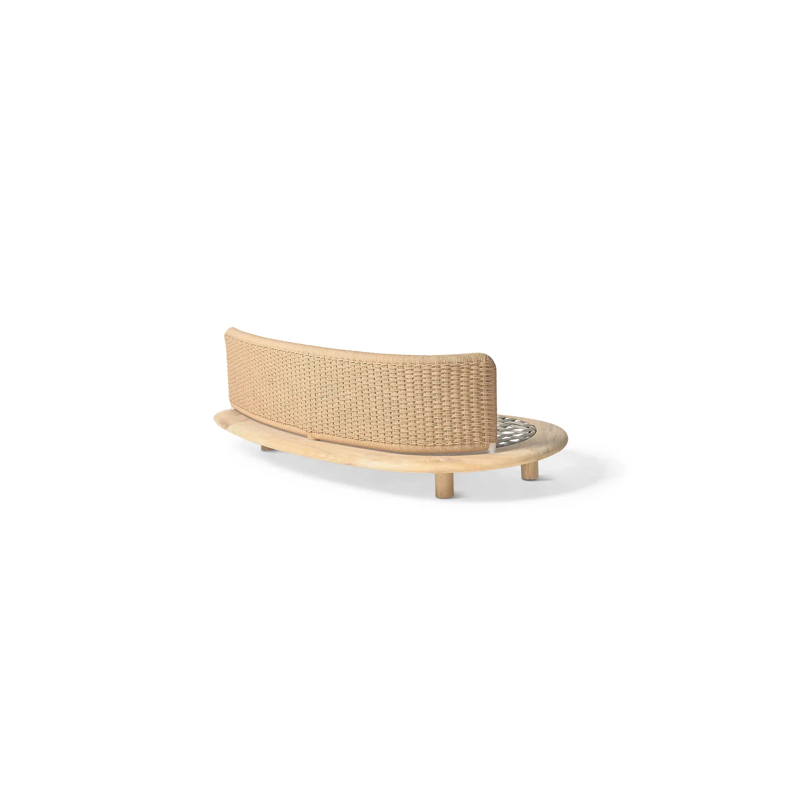 Garten Sofa Orosei, Rechte Seite, aus Naturteak und Seil in Natur, 115×187×63 cm - Image 16