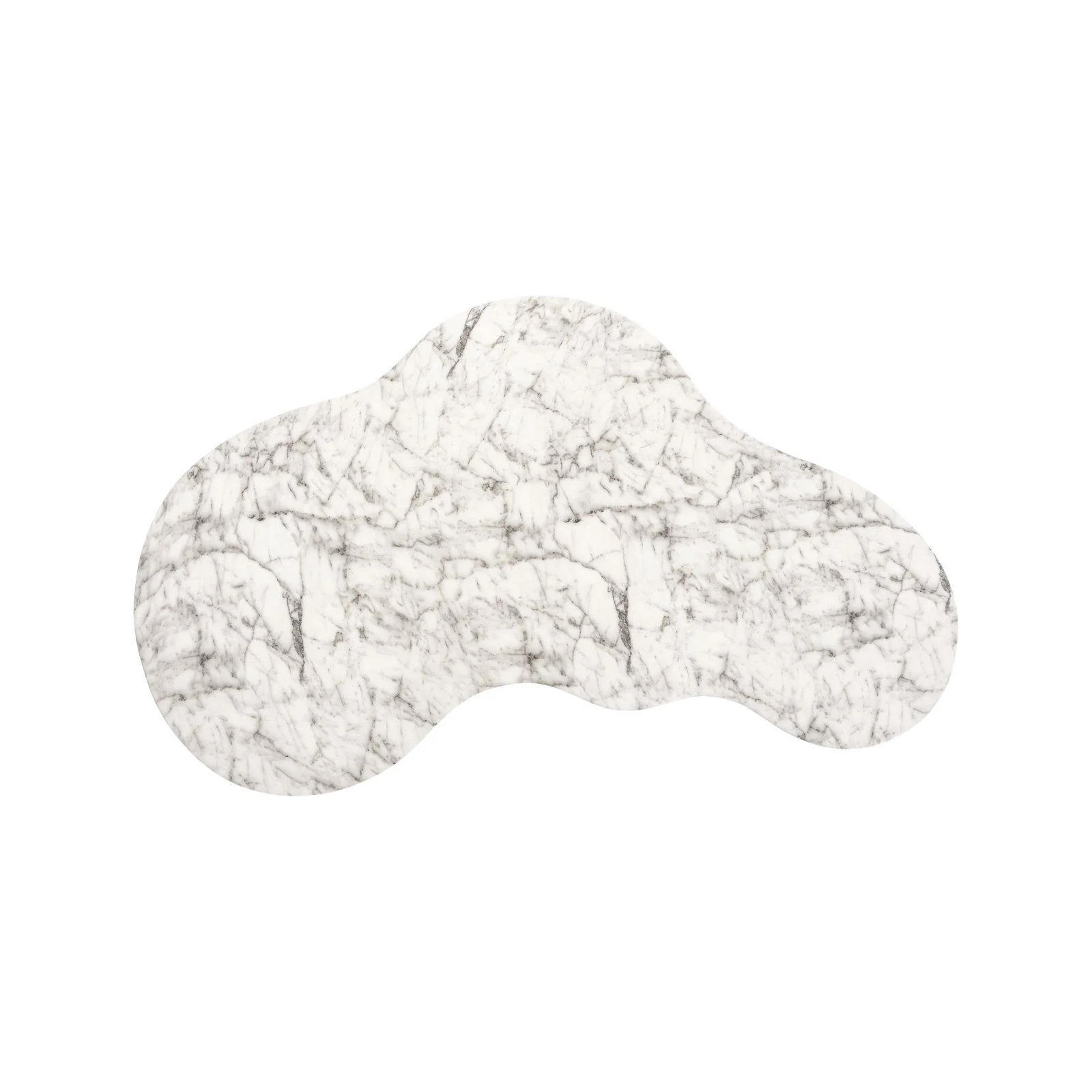 Gartencouchtisch Rockyard mit Marmorlook in weiß, 151x92x37 cm - Image 4