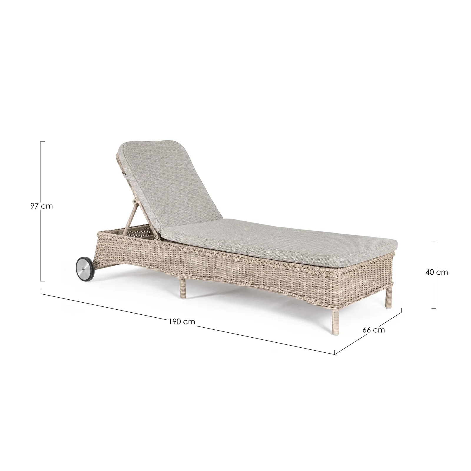 Gartenliege mit Rollen Jupiter New - Image 4