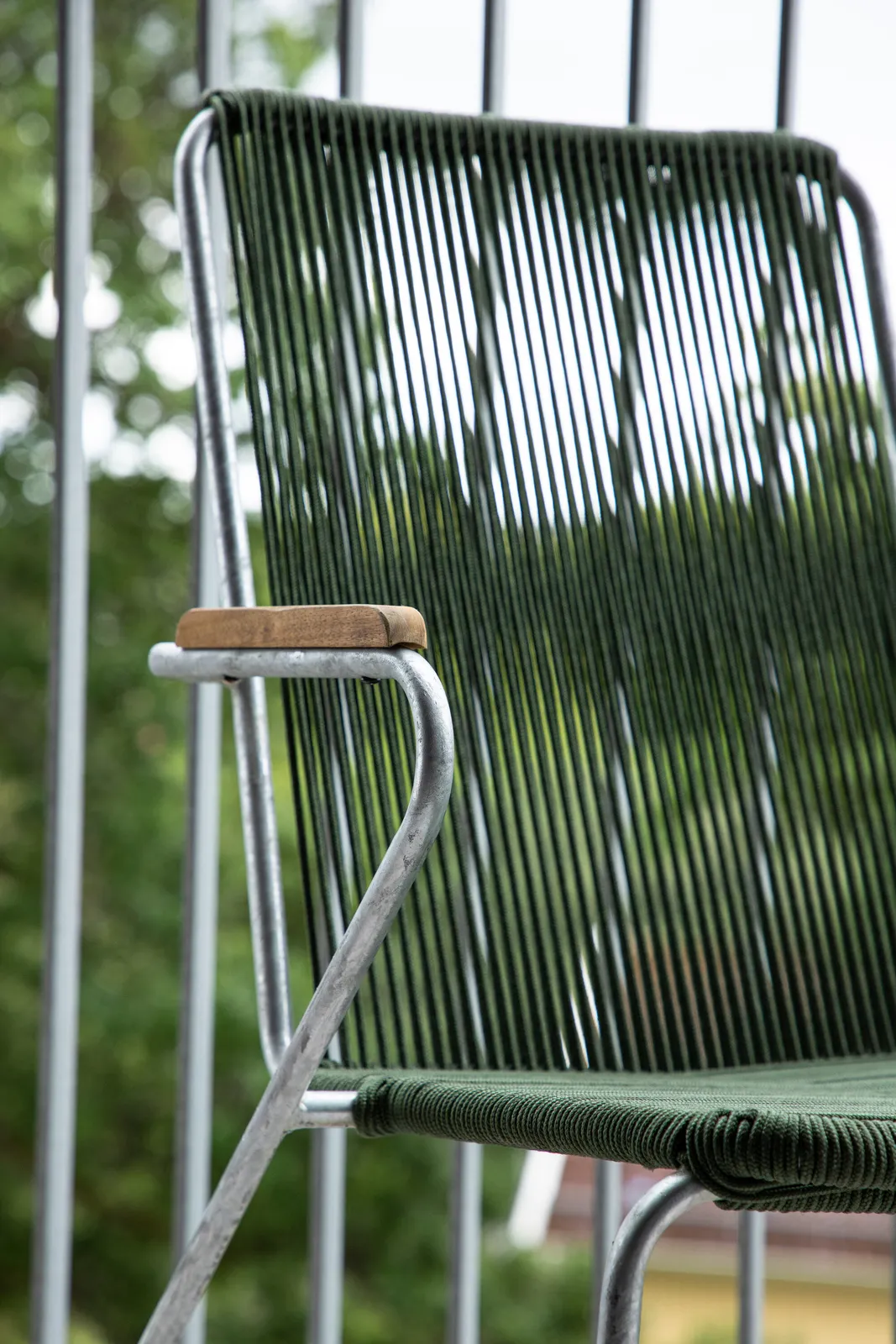 Gartenstuhl Bois aus Stahl in Silber und Grün - Image 3