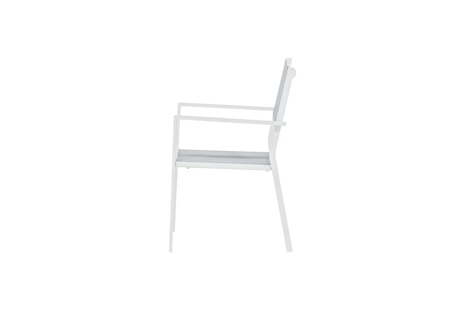 Gartenstuhl Copacabana aus Aluminium und Textilene in Weiss, Grau - Image 7