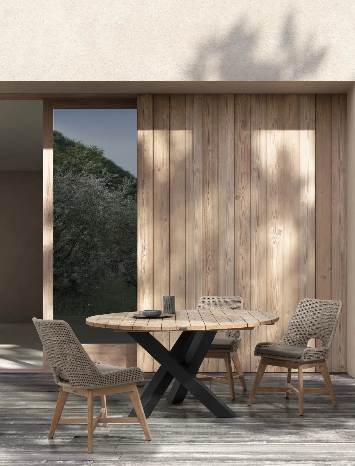 Gartenstuhl mit Kissen Hesperia Taupe - Image 2
