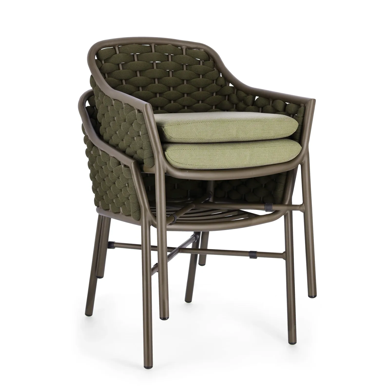 Gartenstuhl mit Armlehne und Kissen Everly Olive QS24 - Image 10
