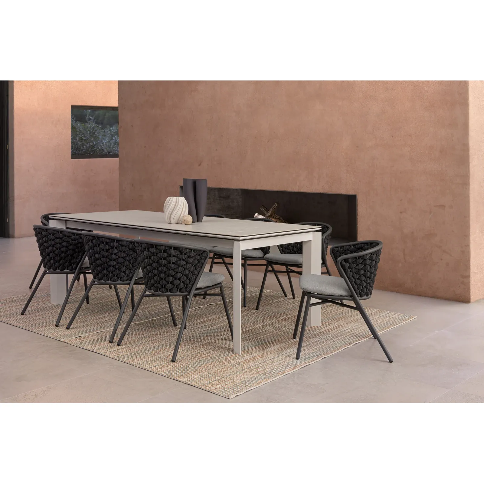 Gartenstuhl mit Kissen Harlow Anthrazit QS22/Graphit - Image 3