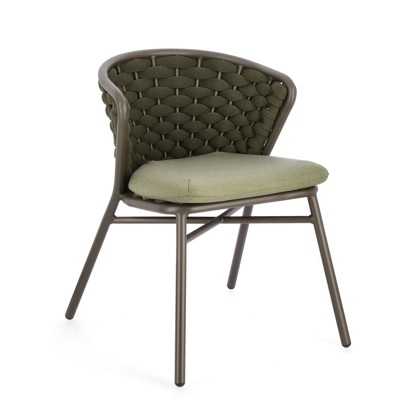 Gartenstuhl mit Kissen Harlow Olive QS24