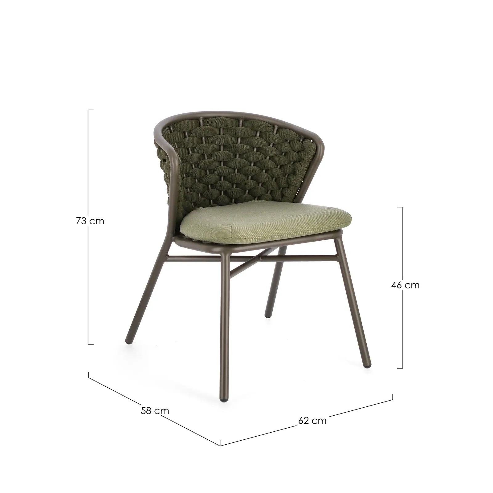 Gartenstuhl mit Kissen Harlow Olive QS24 - Image 6