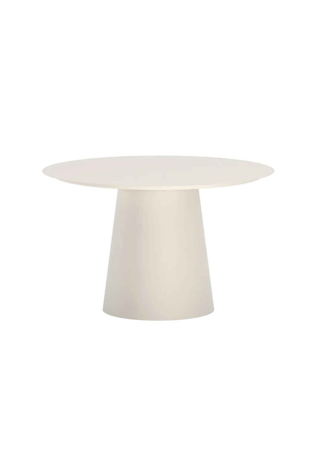 Gartentisch Lanzo aus Aluminium in Beige, rund, 120×120x75 cm