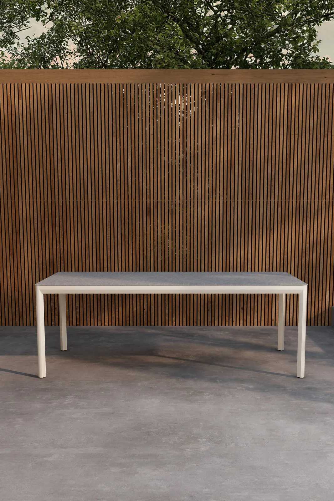 Gartentisch Lino aus Aluminium und Keramikglas in Beige, 220×100×74 cm - Image 2