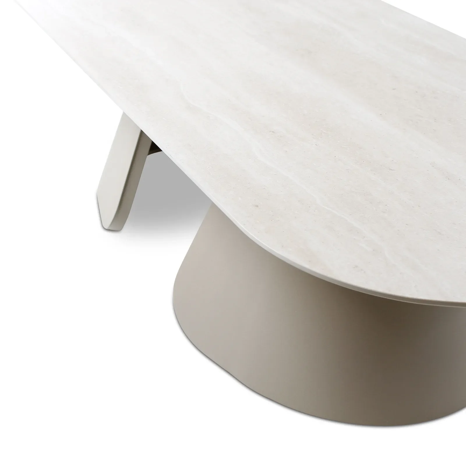 Gartencouchtisch Mikos aus Aluminium steinfarbend, 130x70x38 cm - Image 4