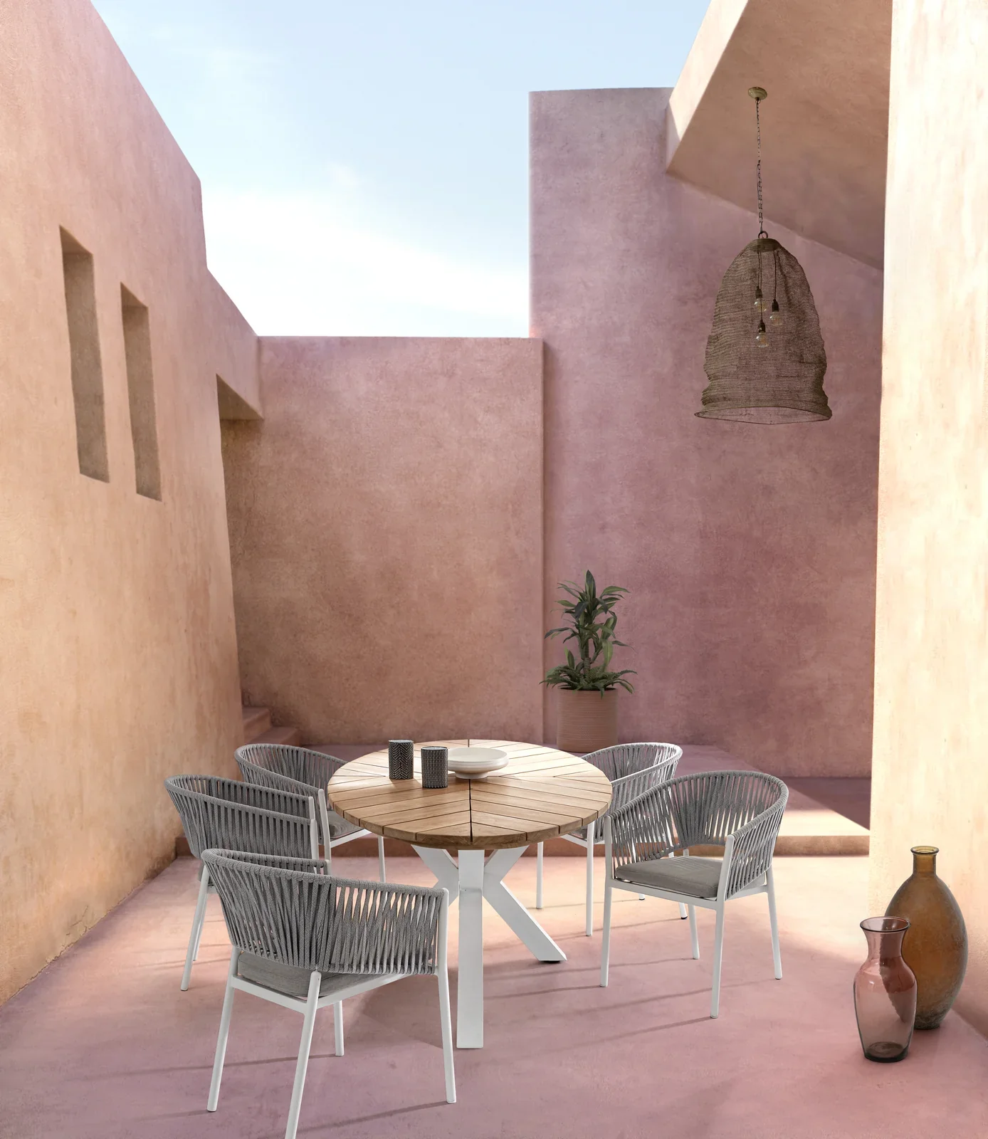 Gartentisch oval 240x110 Weiß RT01 Palmdale - Image 11