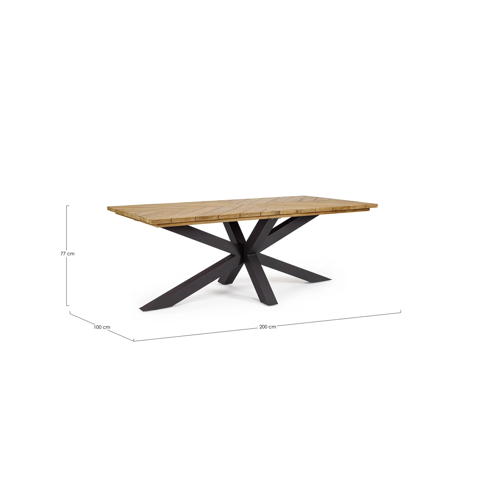Gartentisch rechteckig 200x100 Carbon RT02 Palmdale - Image 5