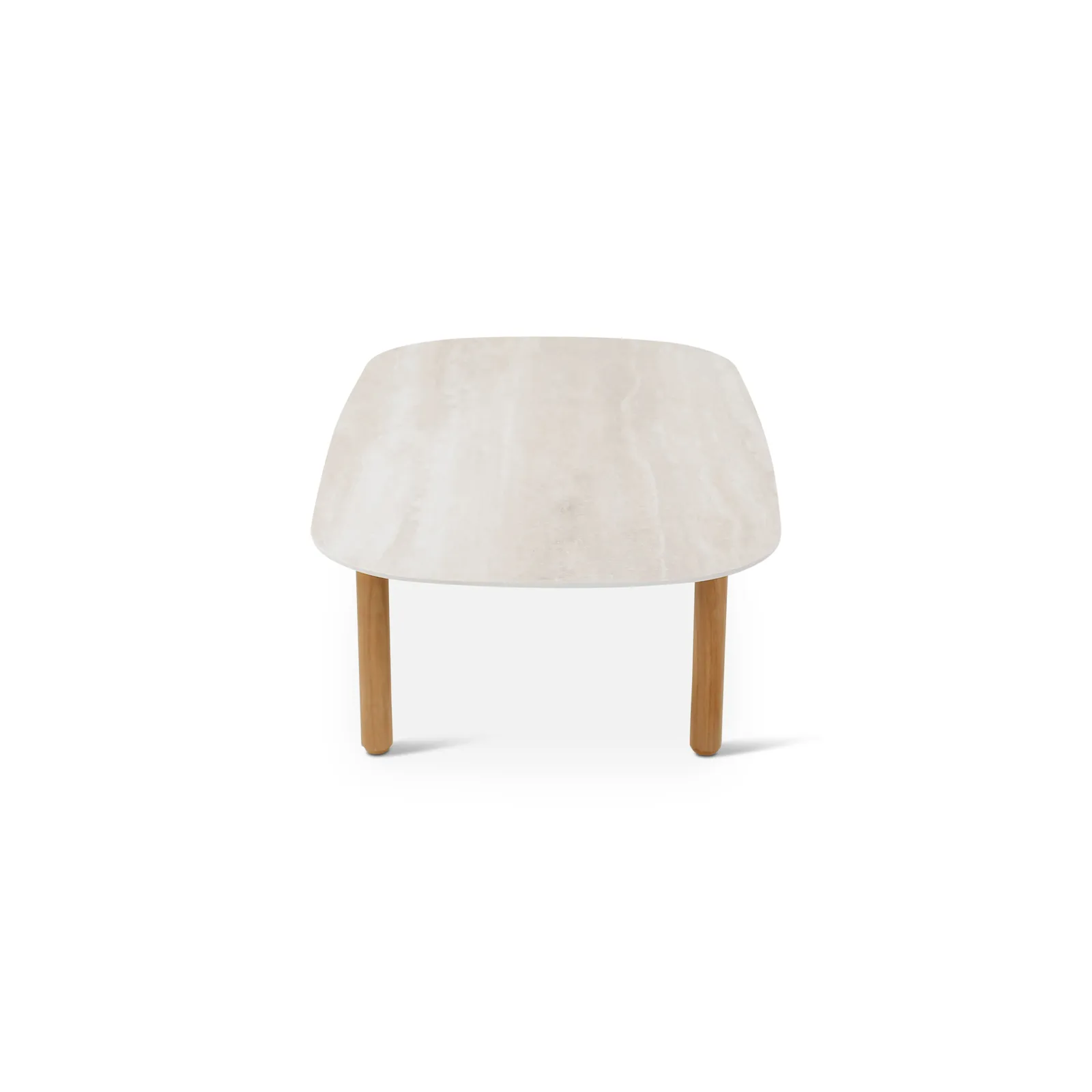 Gartencouchtisch Romeo aus Teakholz in hellgrau, 120x65x33 cm - Image 4