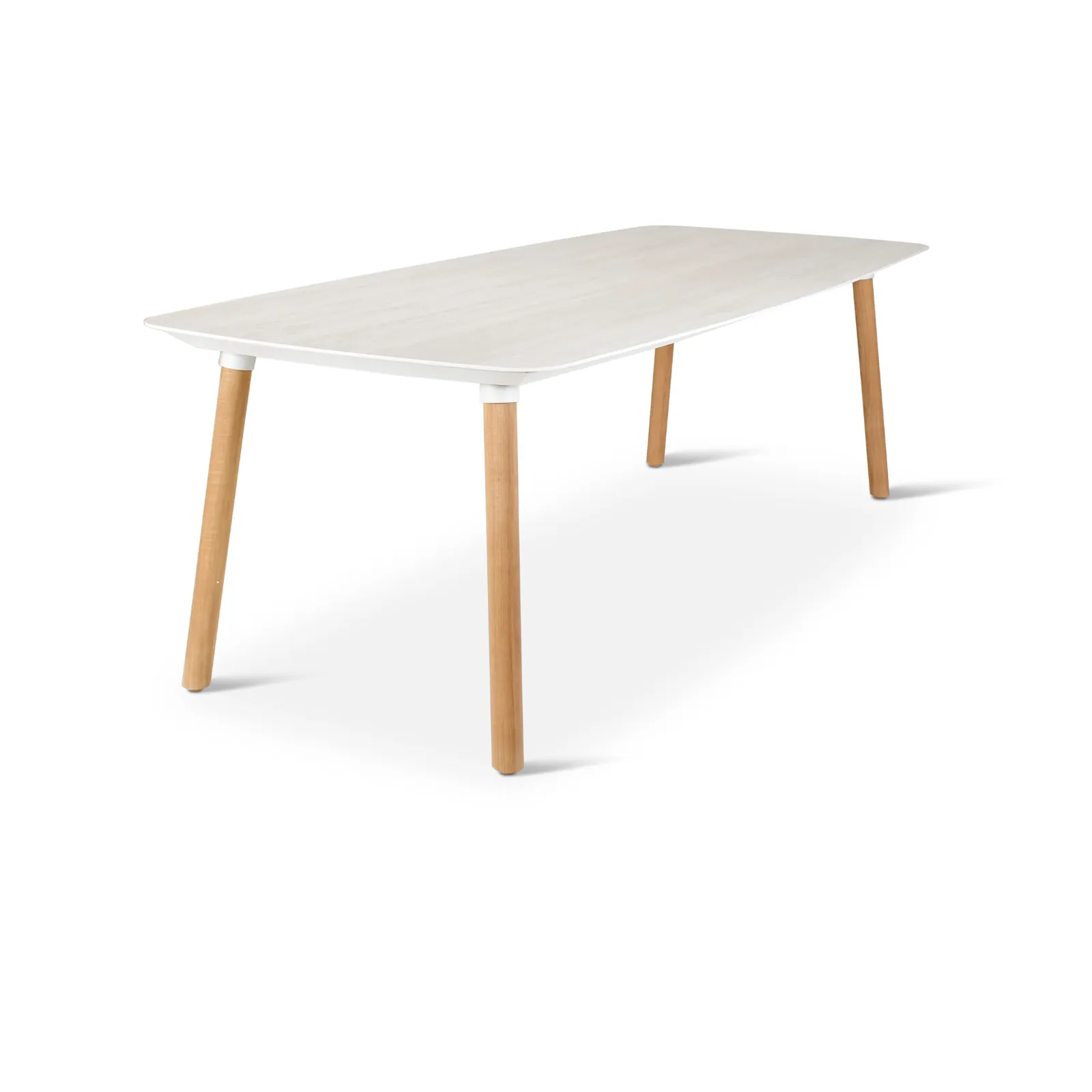 Gartentisch Romeo aus Teakholz und gesinterter Travertinstein in grau, 240x100x76 cm - Image 5