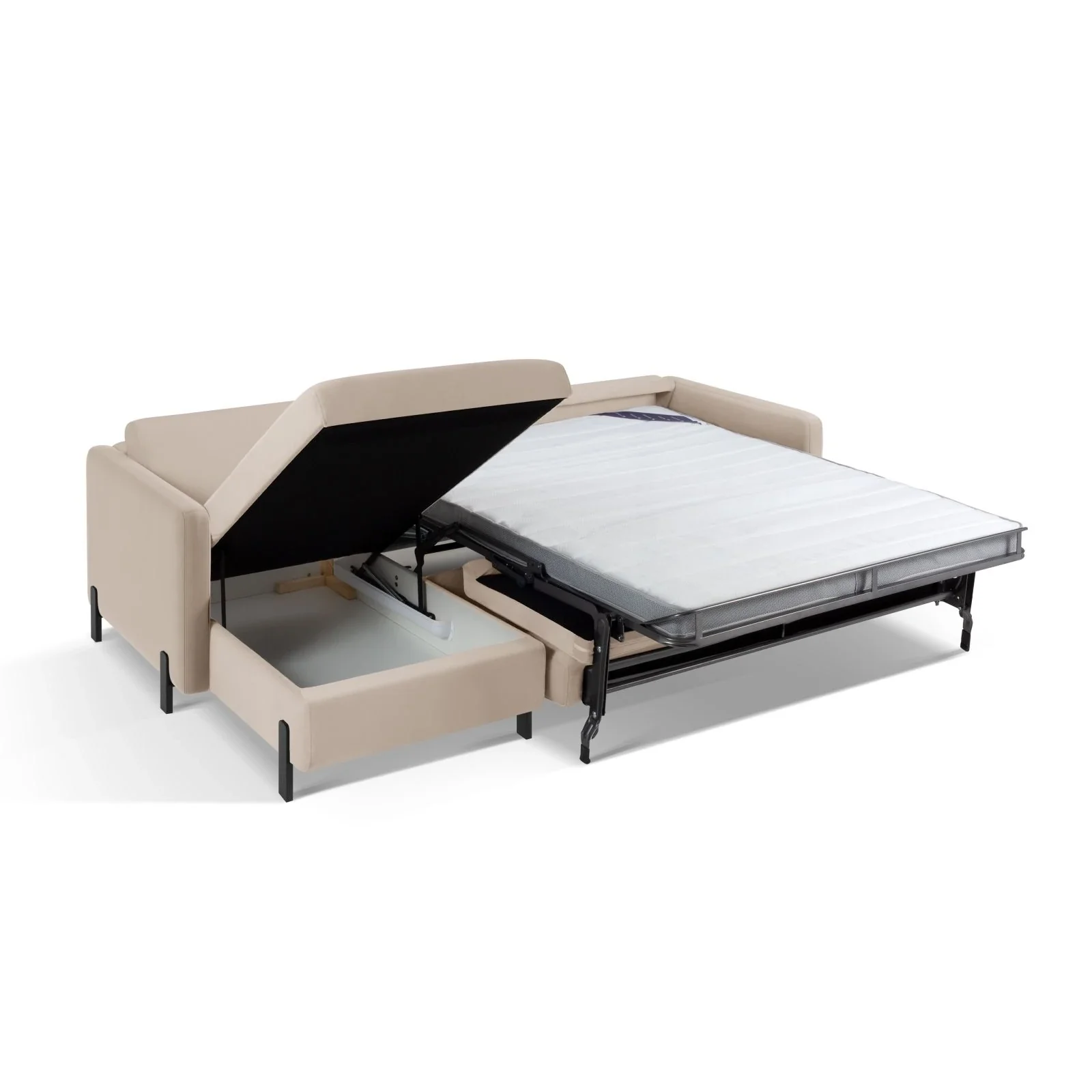Gloria 4-Sitzer Ecksofa Links, ausklappbar, mit Schlaffunktion, mit Bezug aus Samt oder Strukturstoff, 260x170 cm - Image 54