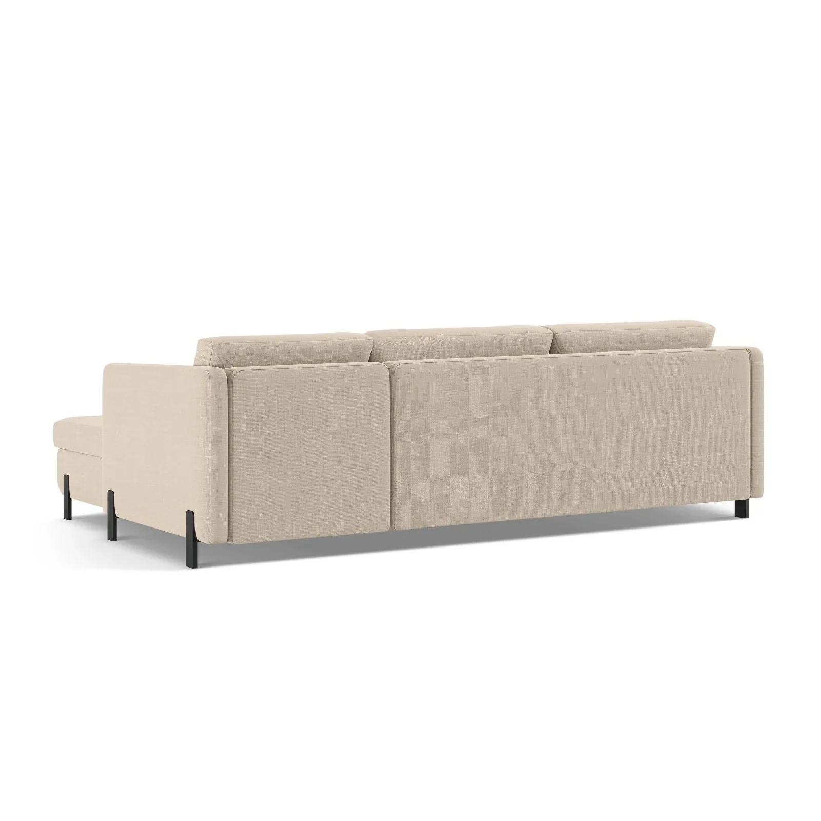 Gloria 4-Sitzer Ecksofa Links, ausklappbar, mit Schlaffunktion, mit Bezug aus Samt oder Strukturstoff, 260x170 cm - Image 6