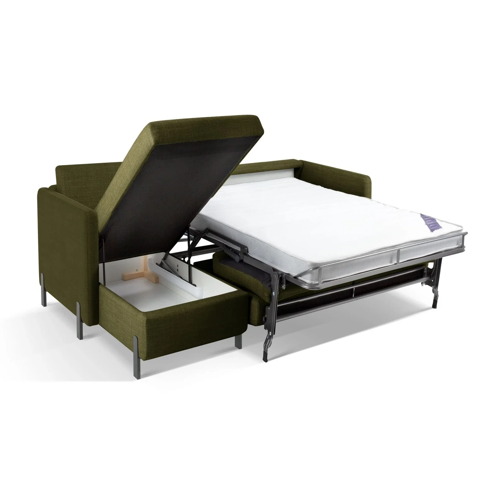 Gloria 4-Sitzer Ecksofa Links, ausklappbar, mit Schlaffunktion, mit Bezug aus Samt oder Strukturstoff, 280x170 cm - Image 12