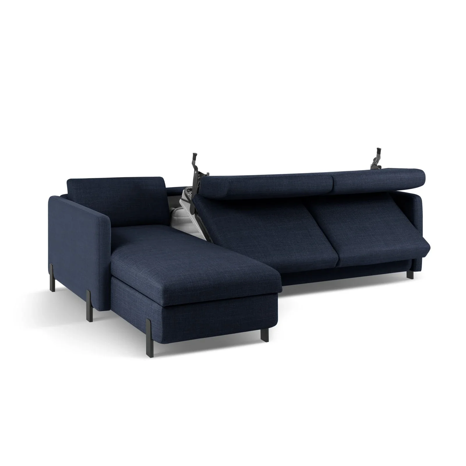 Gloria 4-Sitzer Ecksofa Links, ausklappbar, mit Schlaffunktion, mit Bezug aus Samt oder Strukturstoff, 280x170 cm - Image 25