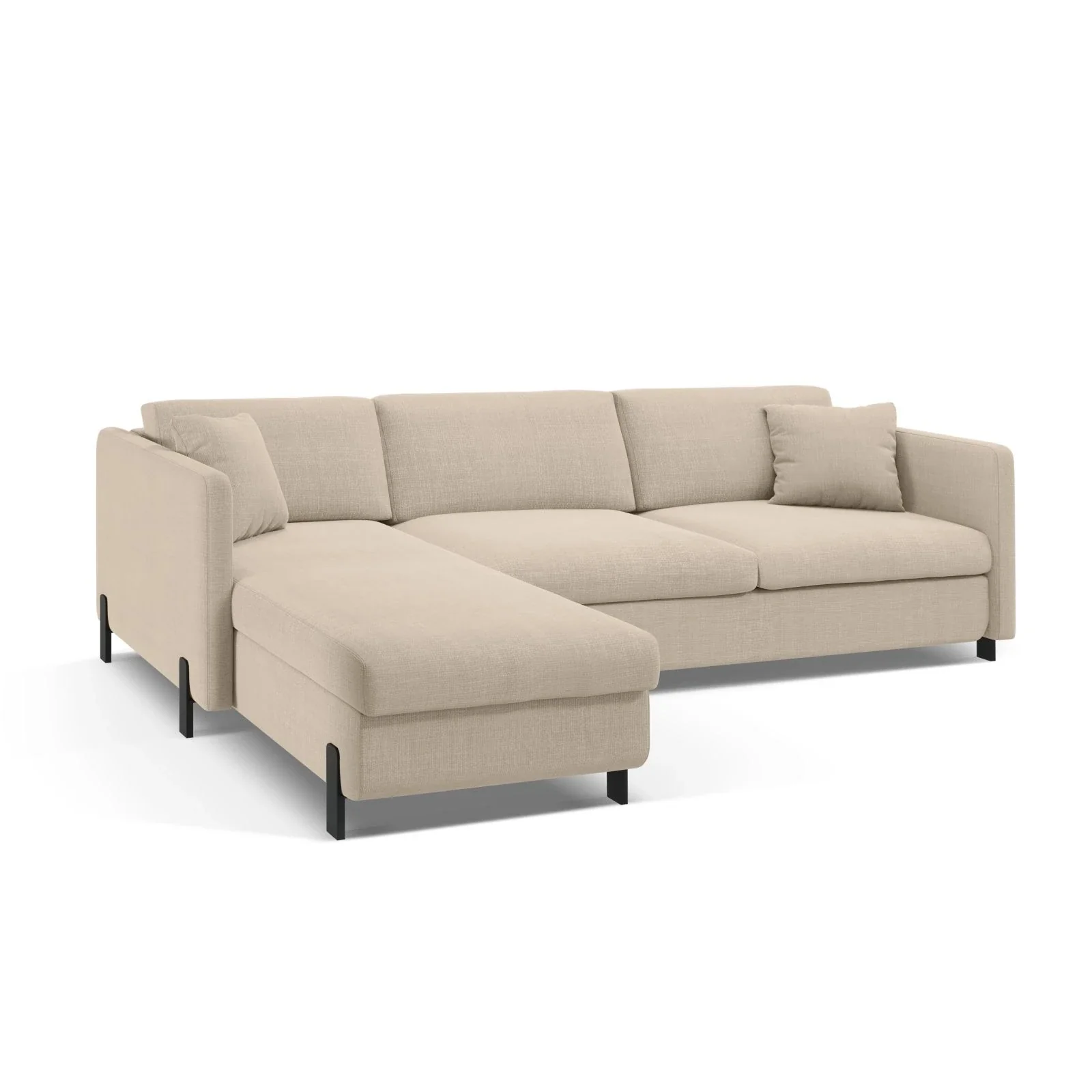 Gloria 4-Sitzer Ecksofa Links, ausklappbar, mit Schlaffunktion, mit Bezug aus Samt oder Strukturstoff, 280x170 cm - Image 3